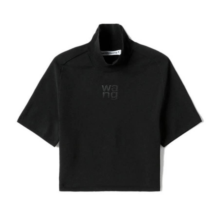 Alexander Wang T Shirts Women's Black Stand Collar Moderate