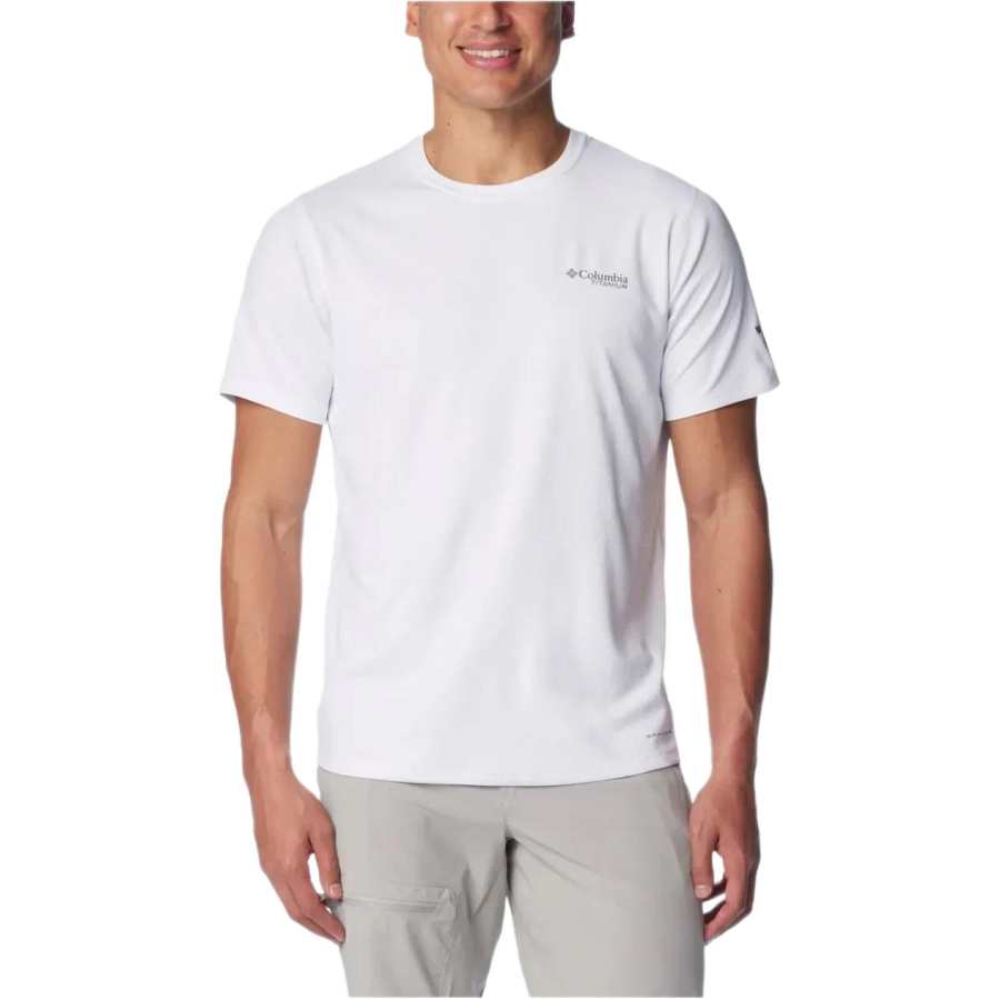 Columbia T Shirts Men's White Crew Neck