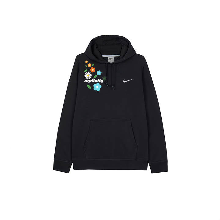Nike Nike Sweatshirts Men's Black Hooded Thickened Regular
