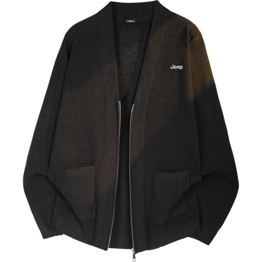 Jeep Knitwear Unisex V Neck Moderate Cardigan