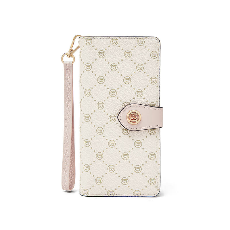 LAORENTOU Synthetic Leather Wallet Women's Pink/Coffee