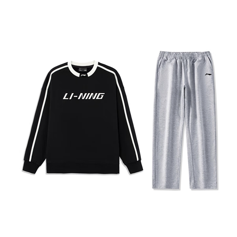 Li-Ning Li Ning Casual Sportswear Unisex Black+Light Heather Gray