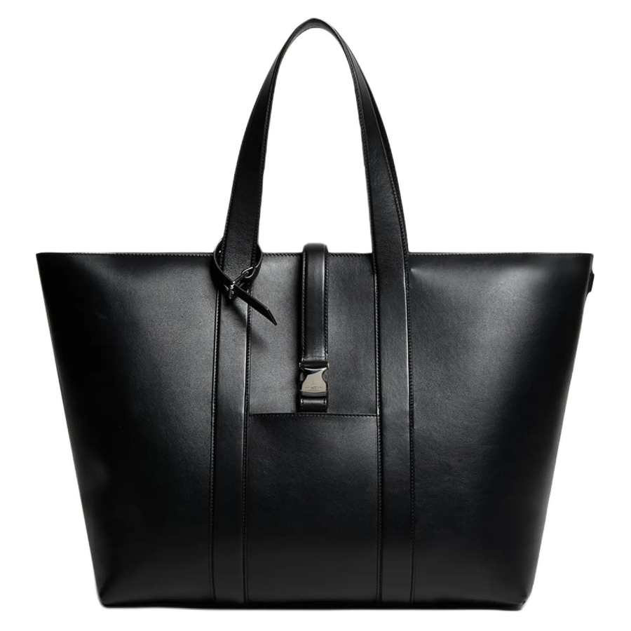 MONCLER GENIUS Leather Tote Handbag Women's Black