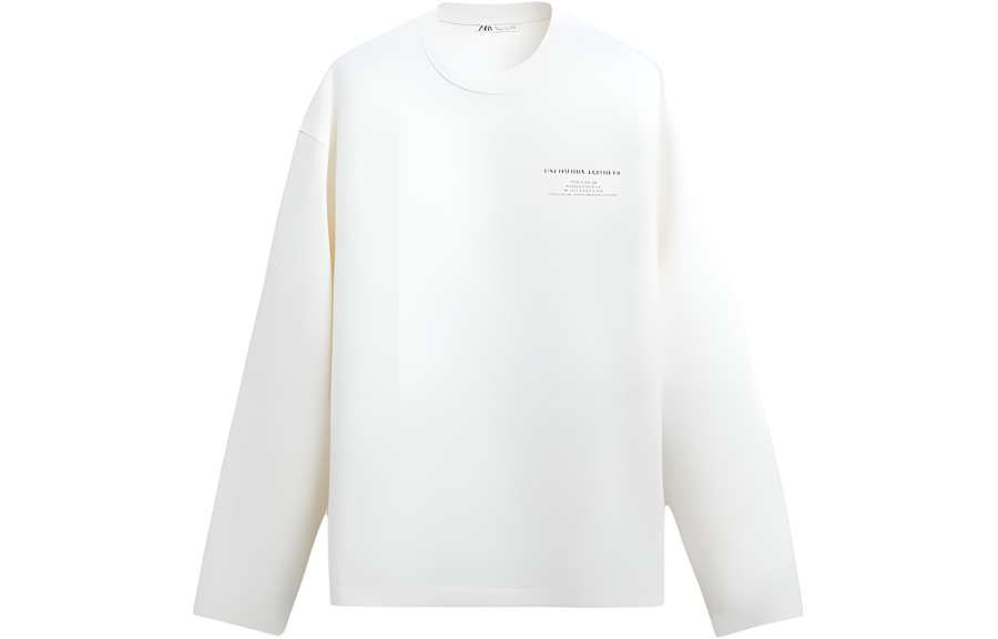 ZARA ZARA Sweatshirt Men's Frosted White