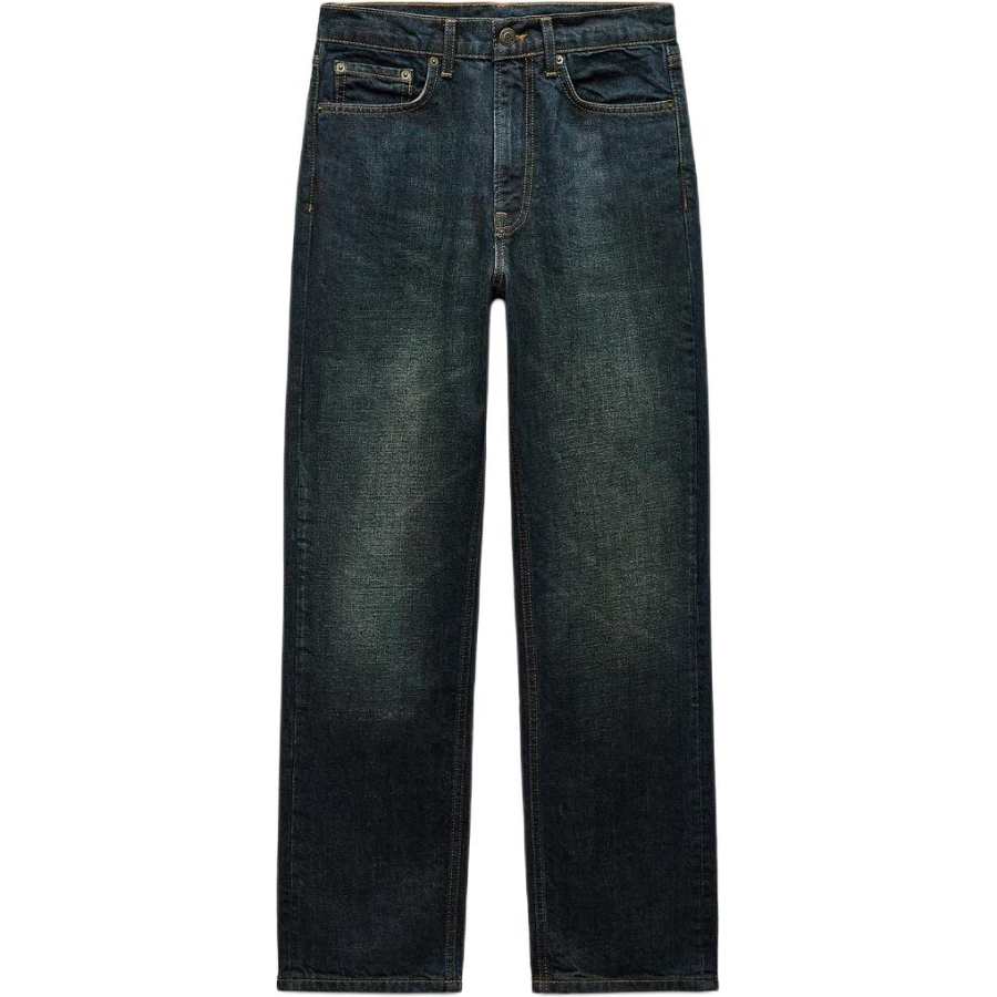 ZARA ZW Jeans Women's Blue Moderate Straight Fit Pants