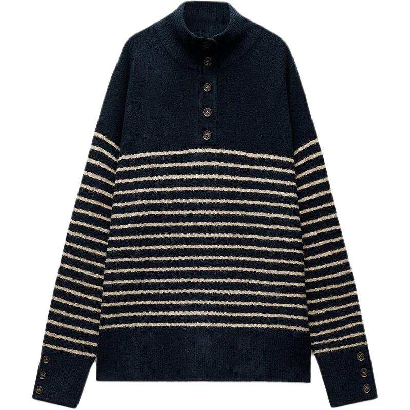 ZARA Sweaters Women's Stripes Turtleneck Moderate Other