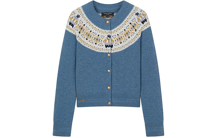 Teenie Weenie Knitwear Women's Blue Crew Neck Moderate
