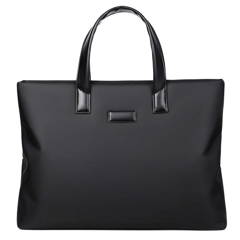 LAORENTOU Fabric Briefcase Men's Black/Blue