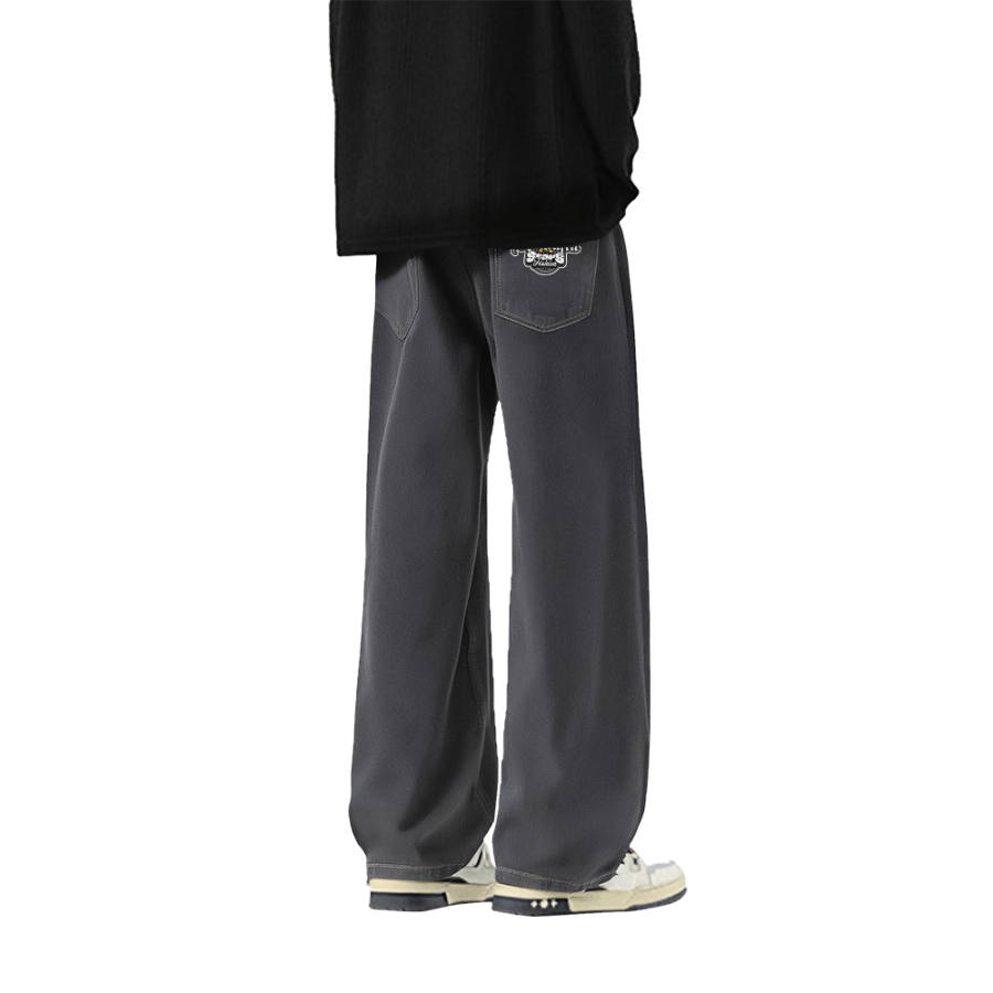 HUANQIU Jeans Unisex Moderate Straight Fit Pants