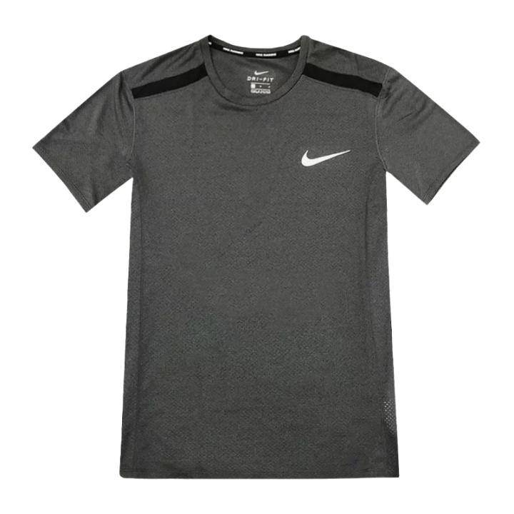 Nike Nike Dri Fit T Shirts Men's Gray Crew Neck Moderate