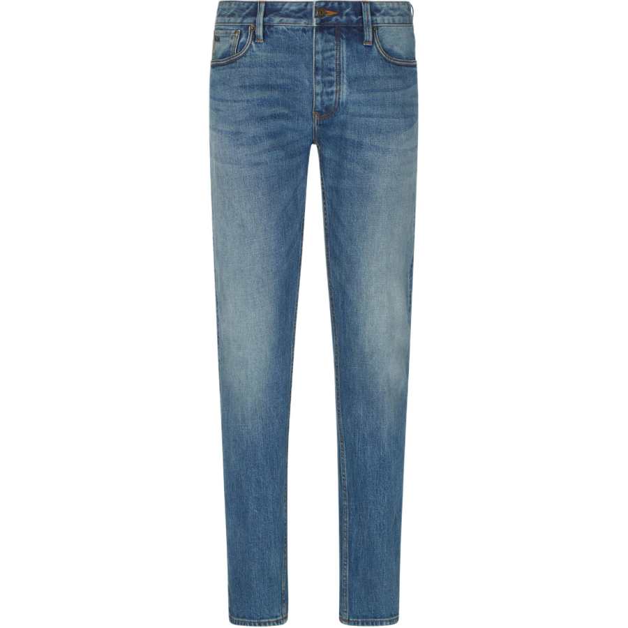 Emporio Armani J75 slim-fit stone-washed stretch-denim jeans
