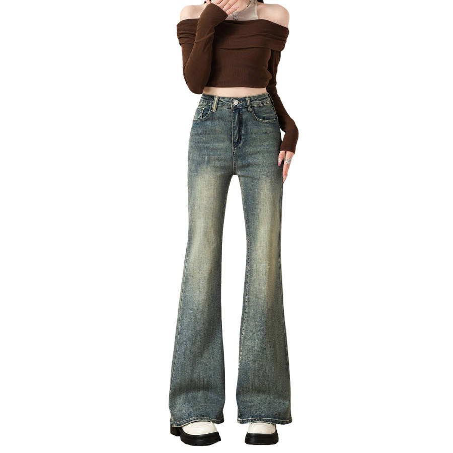 BALENO Jeans Women's Nostalgic Blue Moderate Flared Pants