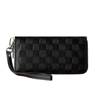 Simple & Nature Cow Leather Clutch Wallet Medium Men's Black