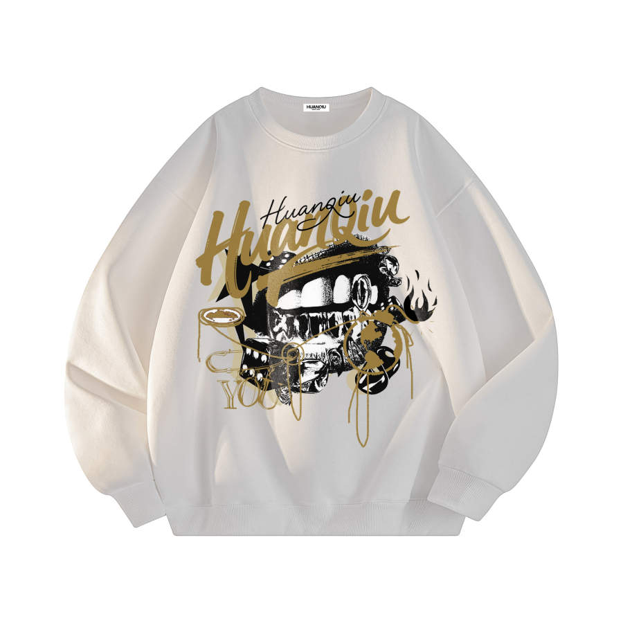 HUANQIU Sweatshirts Unisex Crew Neck Moderate Heavyweight