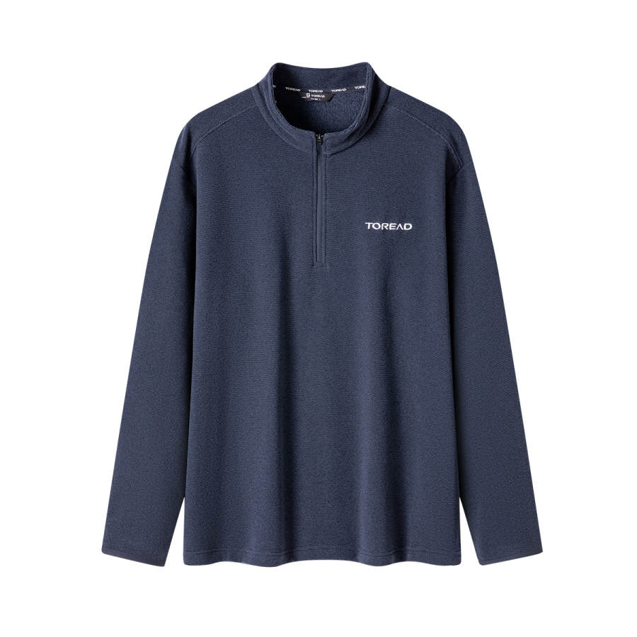 TOREAD Velvet Jackets Men's Blue Rock Black Stand Collar Moderate