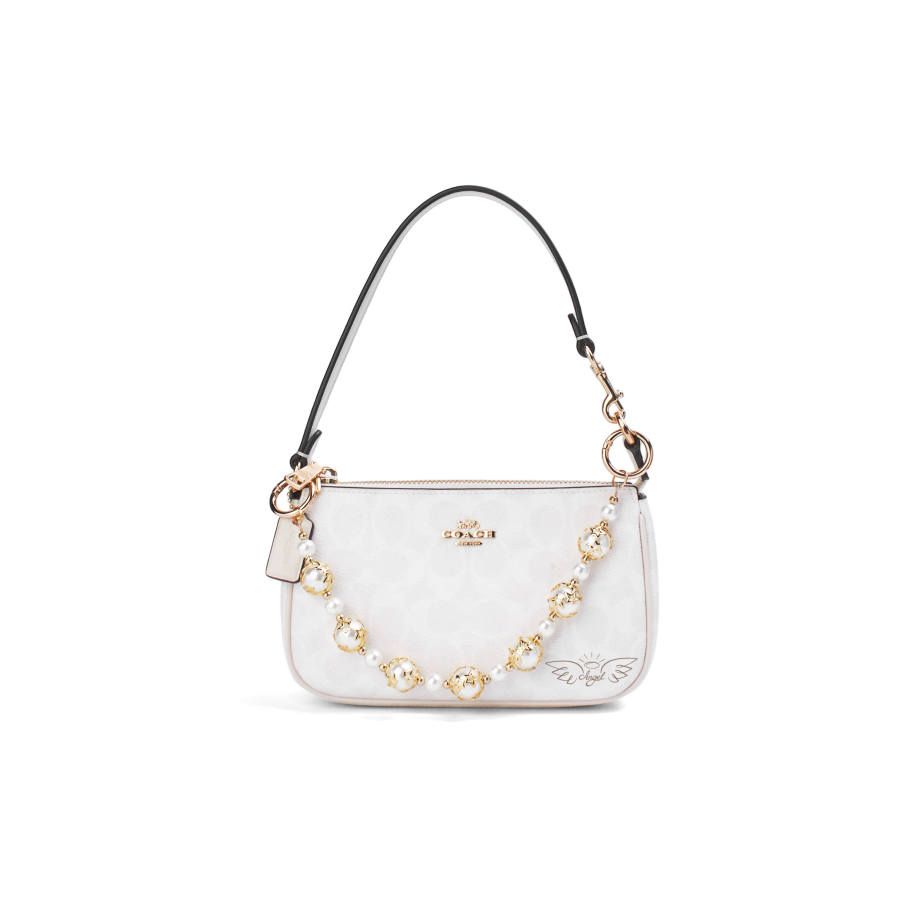 COACH Nolita Artificial Leather Handbag Small Women's White
