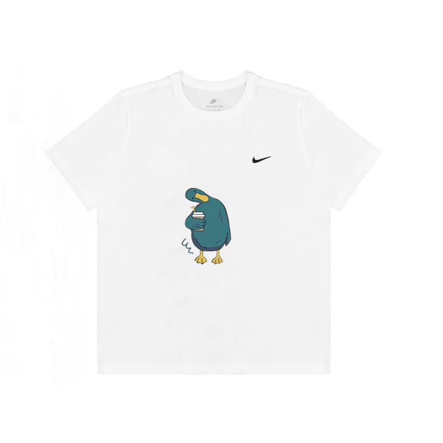 Nike Nike Dri Fit T Shirts Unisex White Crew Neck Moderate Straight Fit