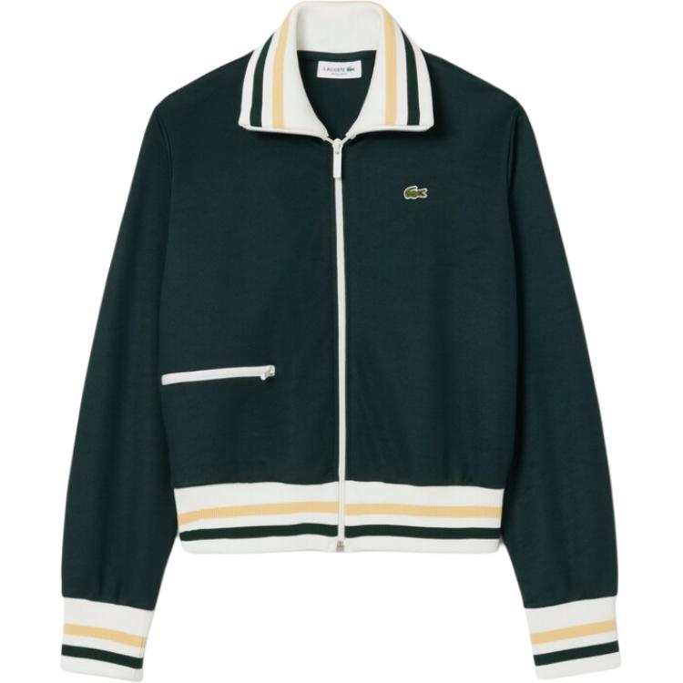 LACOSTE Lacoste zip striped sweater