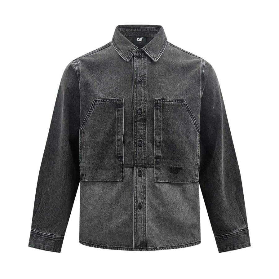 CAT CAT Denim Jackets Men's Dark Gray Lapel Moderate Other