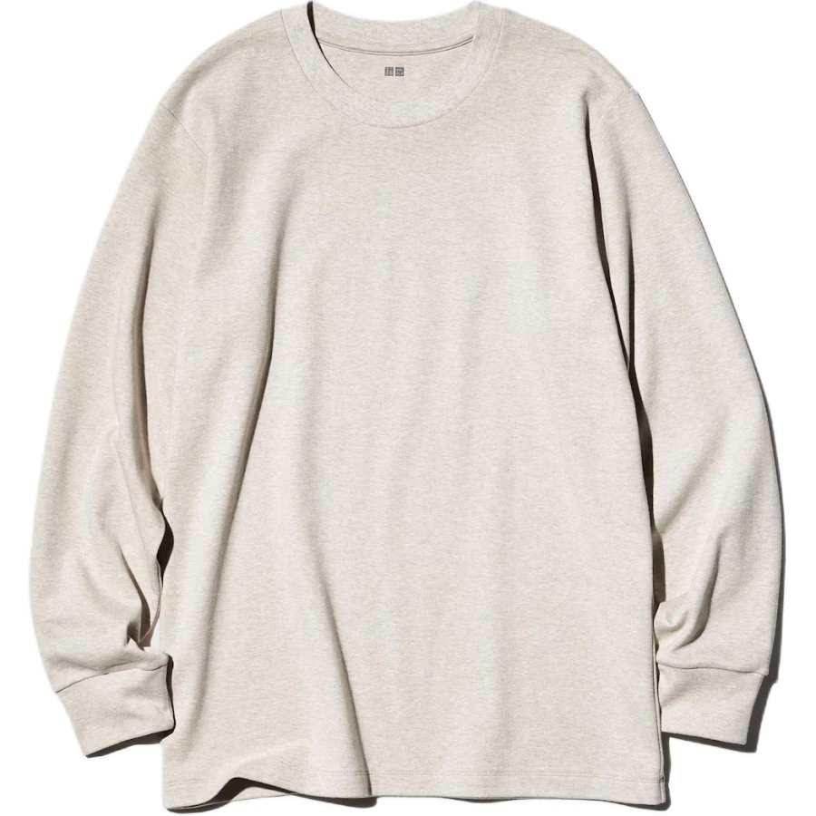 UNIQLO T Shirts Unisex Beige Crew Neck