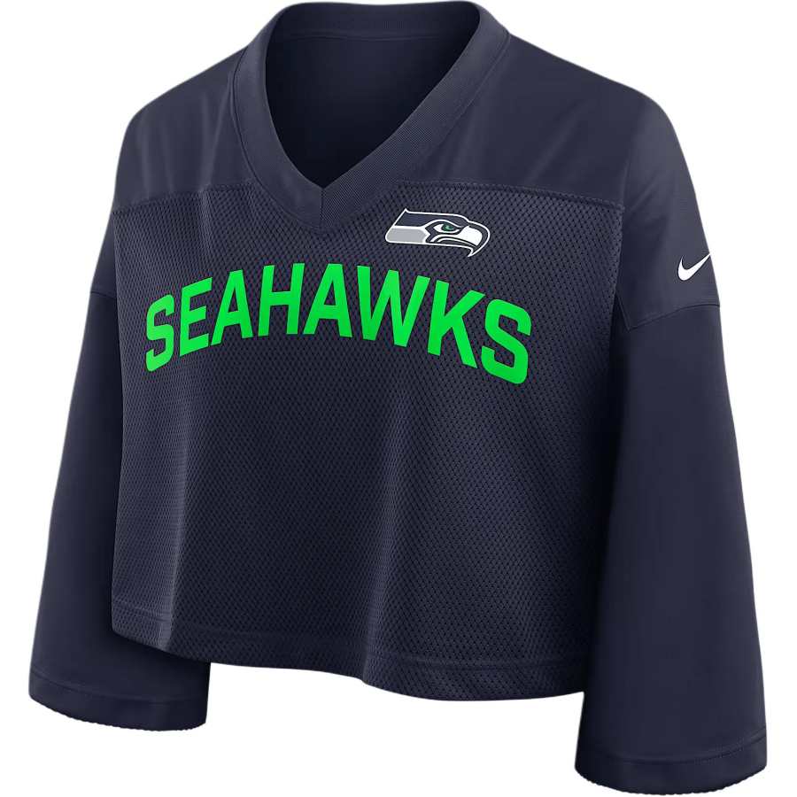 Nike Nike Seattle Seahawks Wide Receiver Jersey Fashion Women's Nike Dri-FIT Nfl Cropped Top