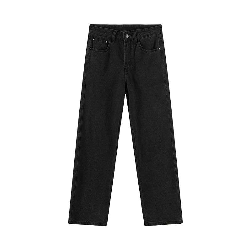 Jeep Jeans Unisex Black Moderate Straight Fit Pants