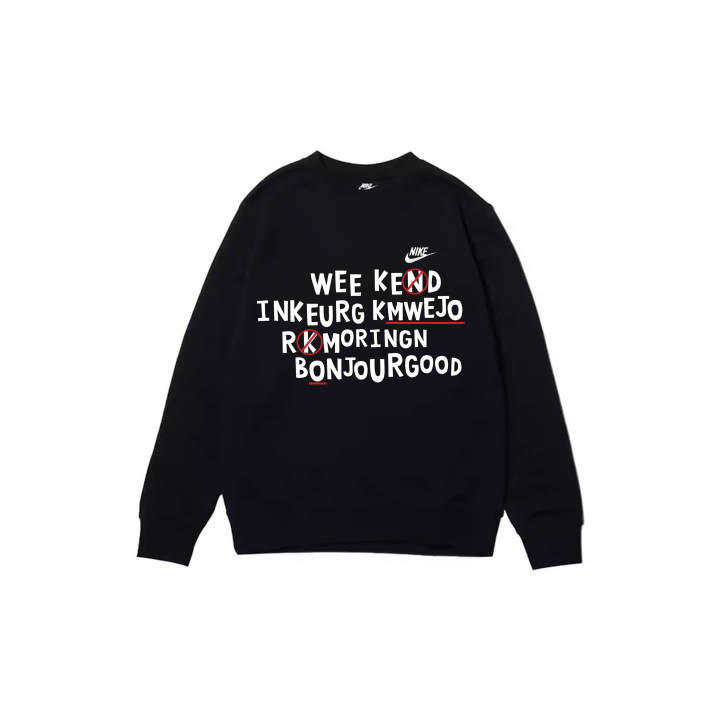 Nike Nike Sweatshirts Men's Black Crew Neck Moderate