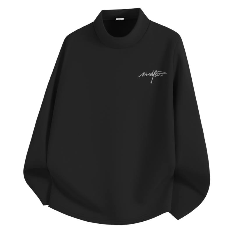 MINISO T Shirts Unisex Half Turtleneck Moderate Straight Fit