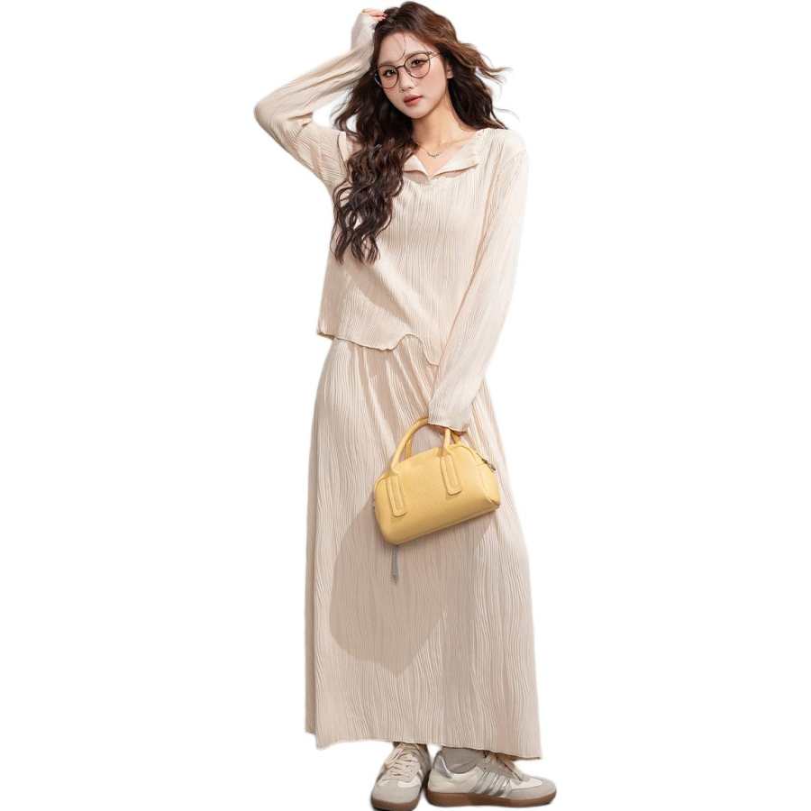 BALENO Two Piece Skirt Sets Women's V Neck Moderate Long