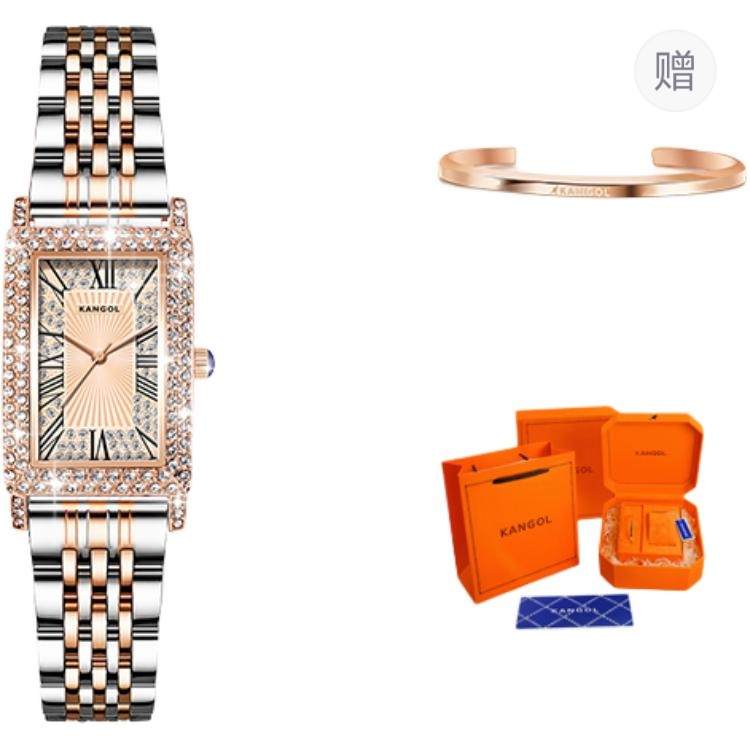 KANGOL Trendy Sports Students Women's Watch Women's Watch Quartz Movement Metal Strap Watch Women's Watch