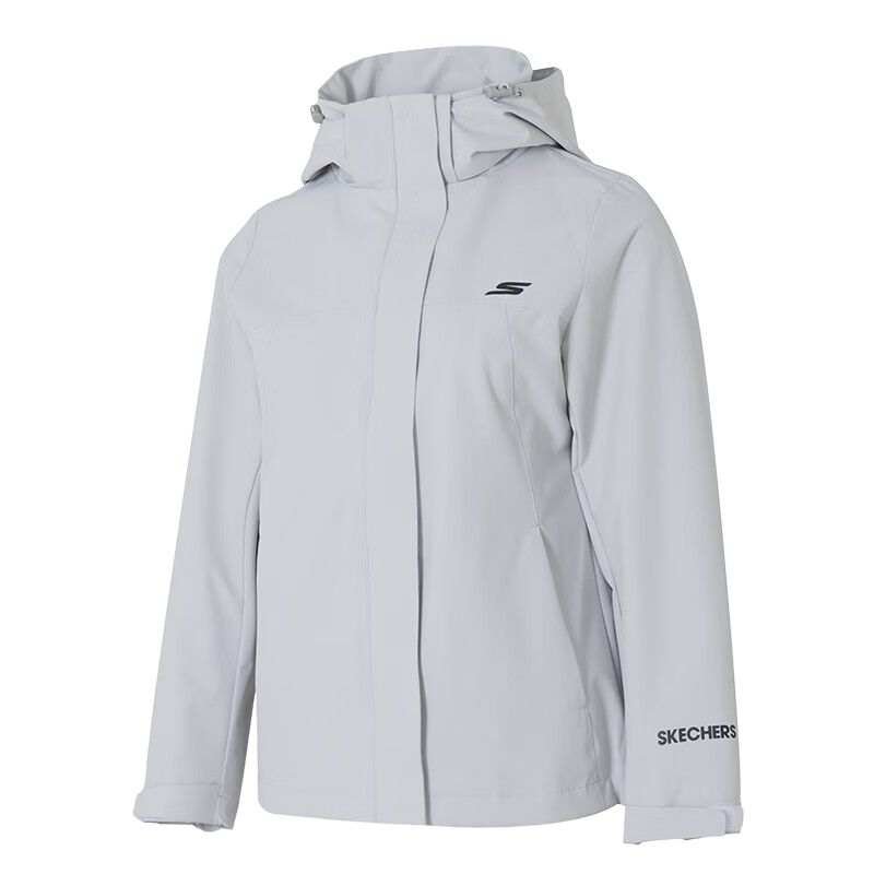 Skechers Jackets Women's Glacier Gray/Daybreak Blue Gray 02VP Hooded Moderate Other