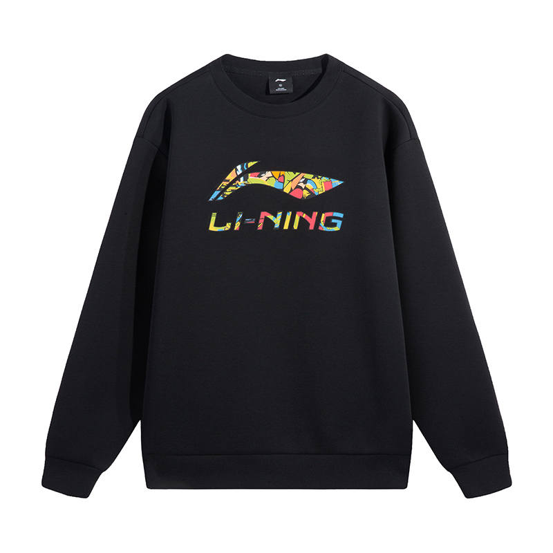 Li-Ning Li Ning Sweatshirts Unisex Black Crew Neck Moderate