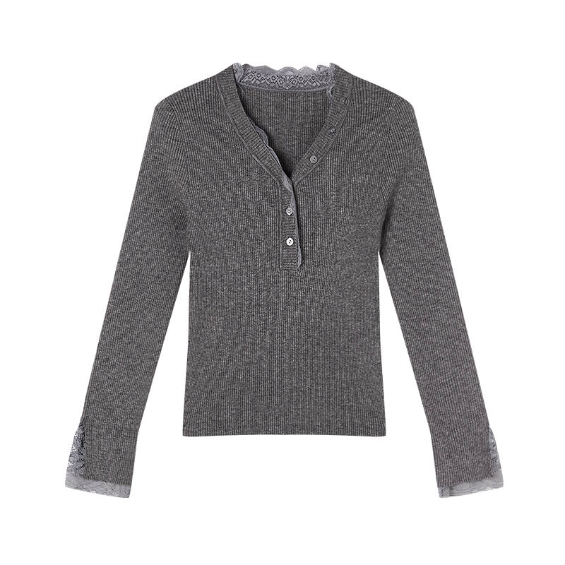 XIANGYING XIANGYING Sweaters Women's V Neck Moderate Base Layer