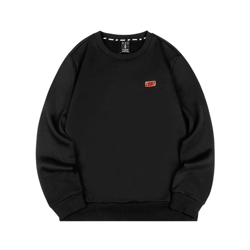 Skechers Fall Winter Comfortable Loose Fit Thermal Soft Thickened And Fleece Lined Sports Top Solid Color