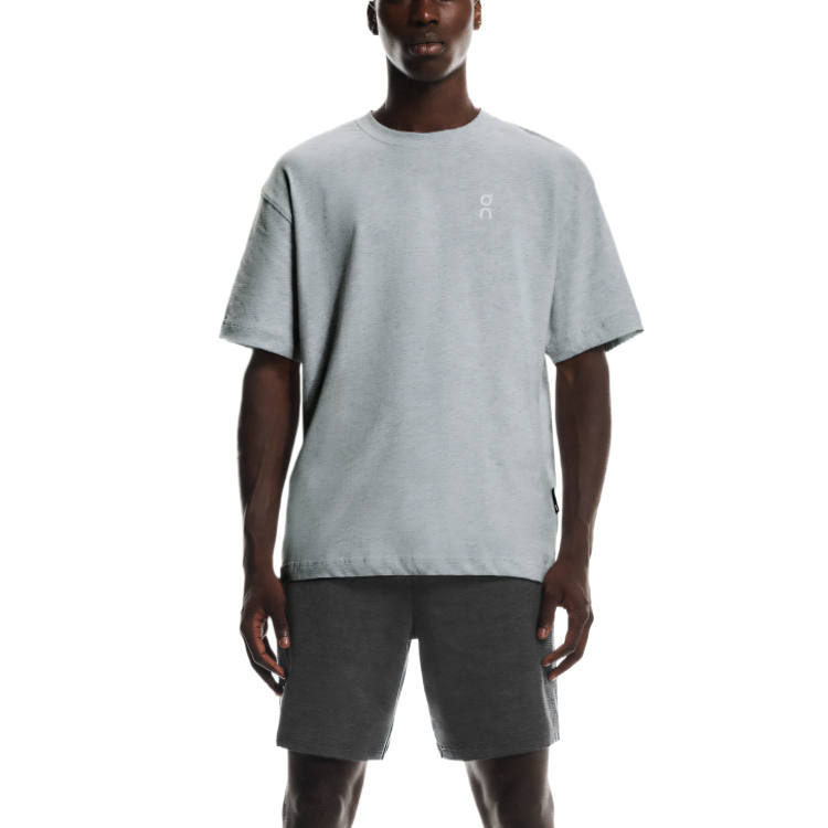On On T Shirts Men's Gray Crew Neck