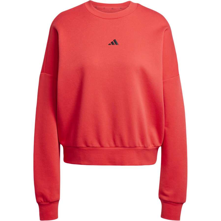 Adidas Adidas Clothing Sweatshirts Women's Red Crew Neck Moderate