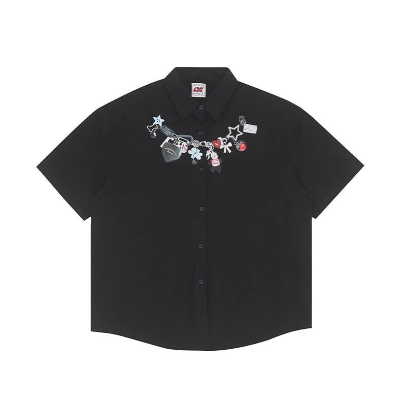 F426 F426 Shirts Unisex Lapel Moderate Shirt