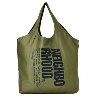NEIGHBORHOOD Cotton Tote Bag, Shopping Bag, Shoulder Bag, Handbag Large Men's Olive Green