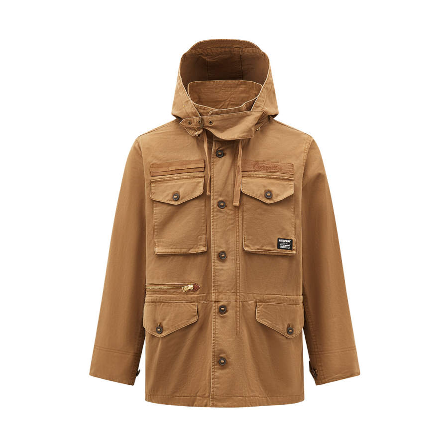 CAT CAT Puffer Jackets Men's Hooded Thickened Cargo Puffer Jacket
