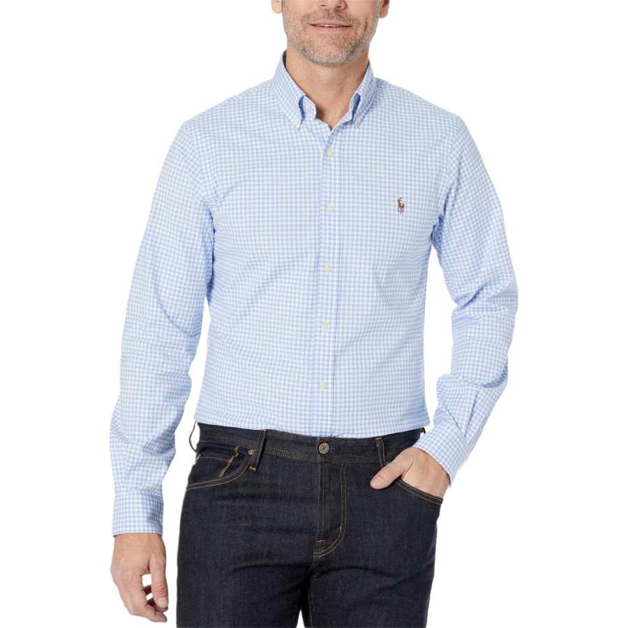 Polo Ralph Lauren Shirts Men's Blue Pointed Collar Moderate Other