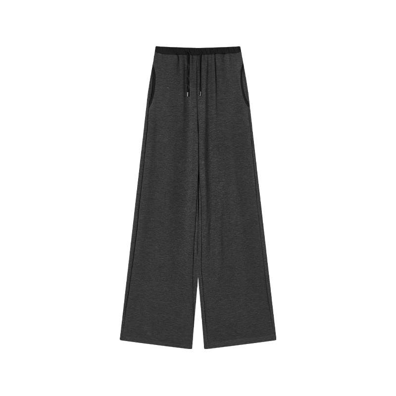 XIANGYING Casual Pants Women's Dark Gray Moderate Straight Fit Pants