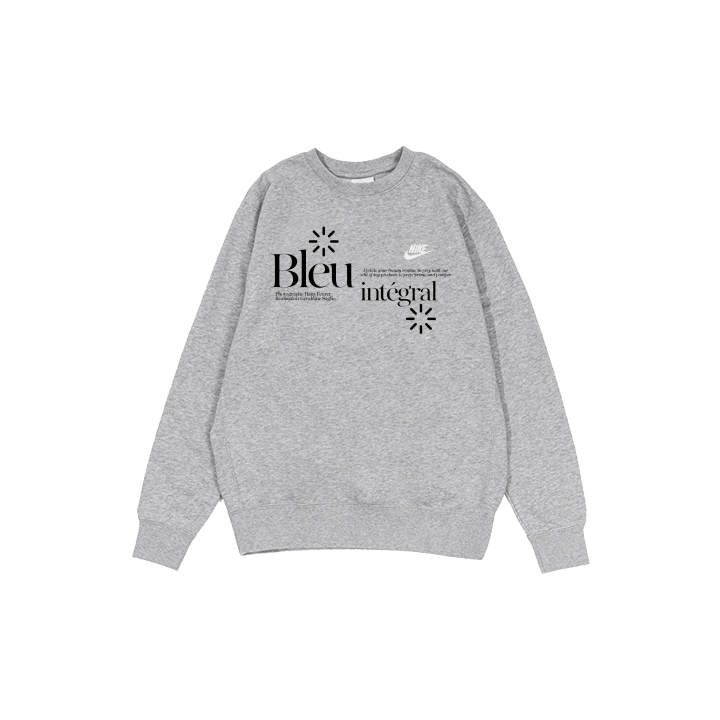 Nike Nike Dri Fit Sweatshirts Men's Gray Crew Neck Moderate Regular