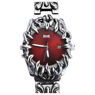 KIOSK Y2K Trendy Fashion Retro Wrist Watch Silver Luxury American Fossil Quartz Movement Stainless Steel Watchband