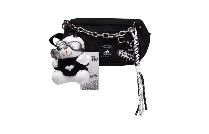 Adidas Adidas Polyester Cool Chain Bear Fanny Pack Regular Unisex Black