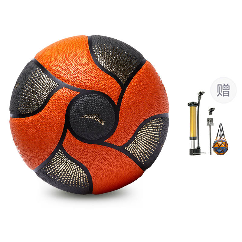 Anta Ling Dan Pu Basketball Slip Resistant Abrasion Resistant Black Orange Size 7 Training Men's