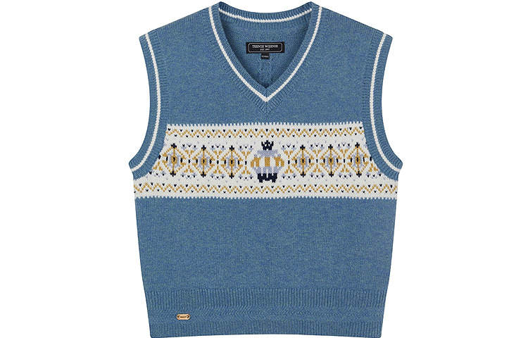 Teenie Weenie Knitwear Women's Blue V Neck Moderate Other
