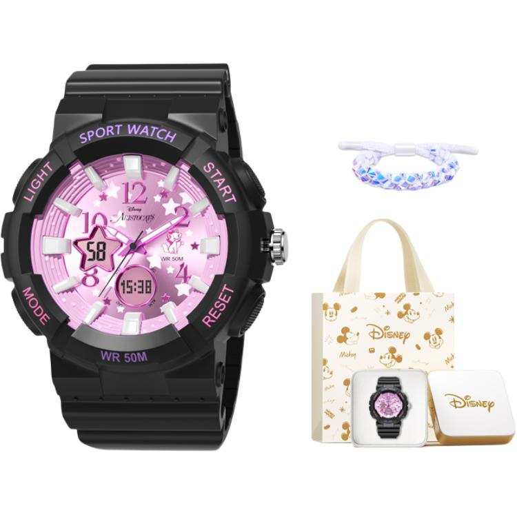 Disney Electronic Movement Resin Strap Watch Women's Watch Pink Watch Dial