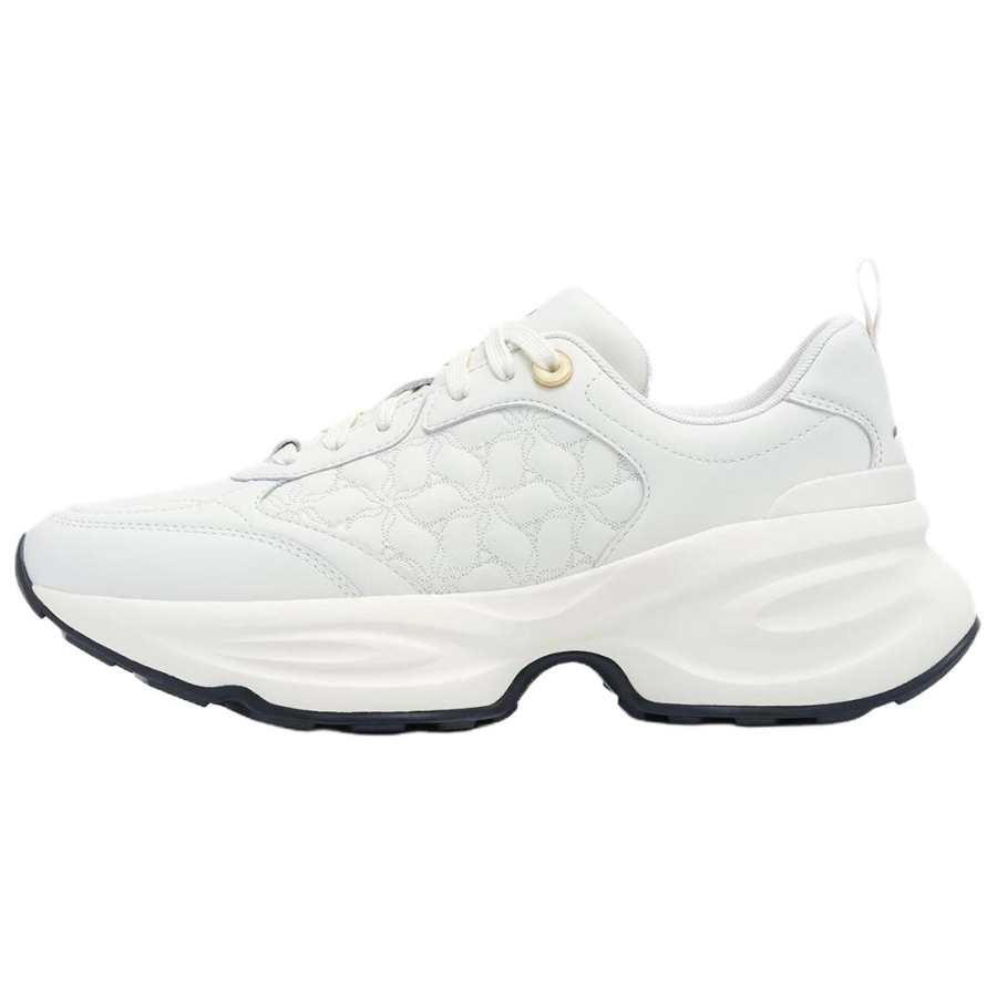 LI-NING 1990 LI NING 1990 Abrasion Resistant Rebound Low top Casual Shoes Women's Ecru