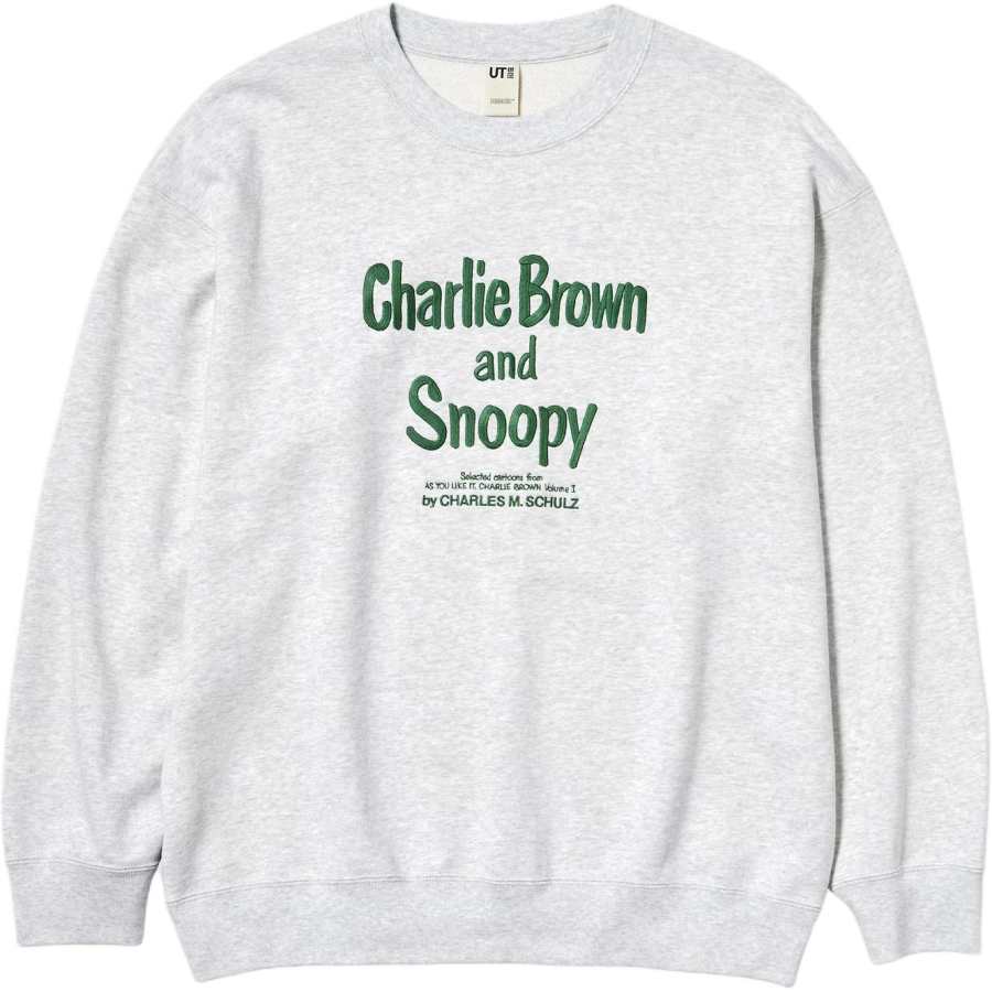 UNIQLO Sweatshirts Unisex Gray Crew Neck Moderate
