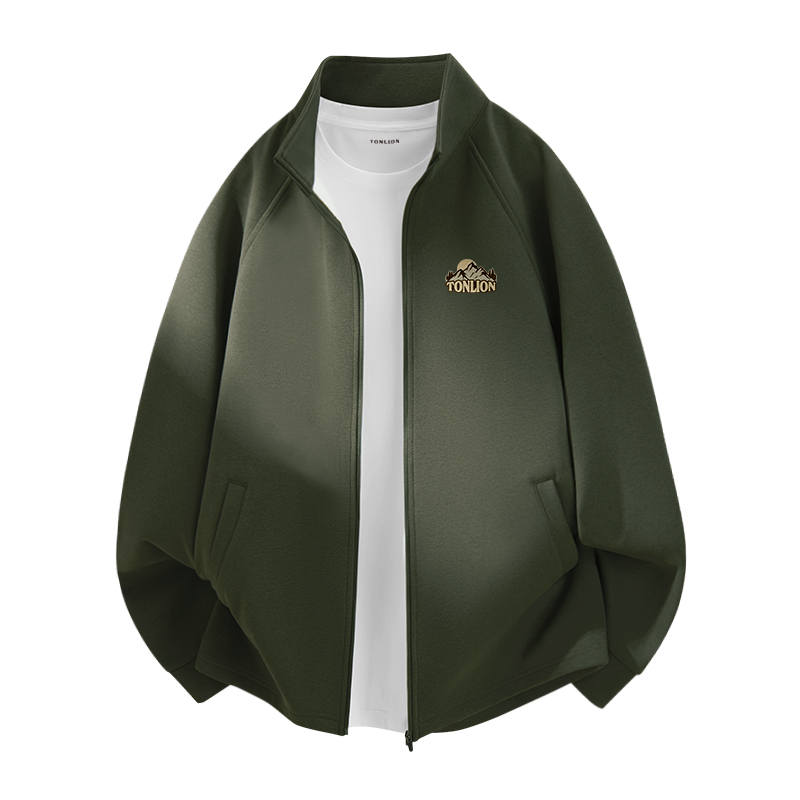 Tonlion Jackets Unisex Stand Collar Moderate
